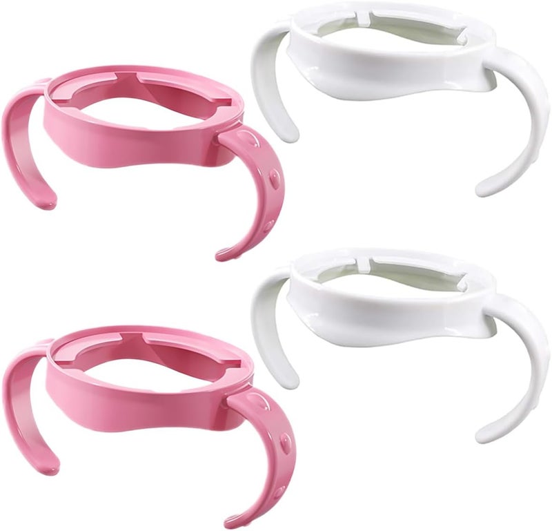 ROMIRUS Bottle Handles Compatible with Avent Natural Response Baby Bottle, Pack of 4, Pink and White - Image 1